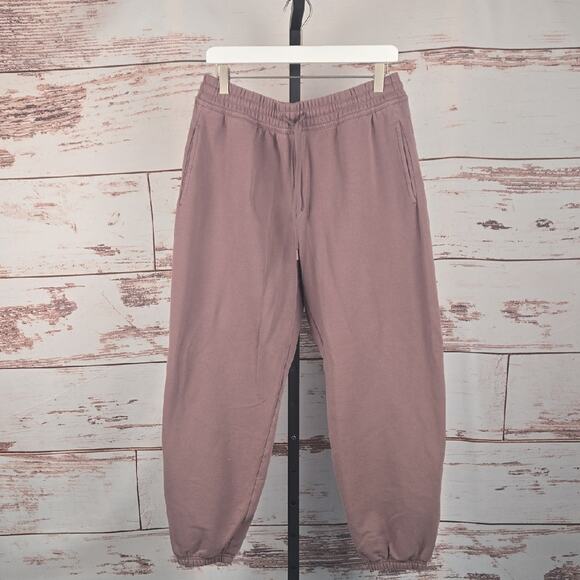 Athleta Forever Fleece Mid Rise Jogger Dusty Pink Size Medium - Picture 1 of 9